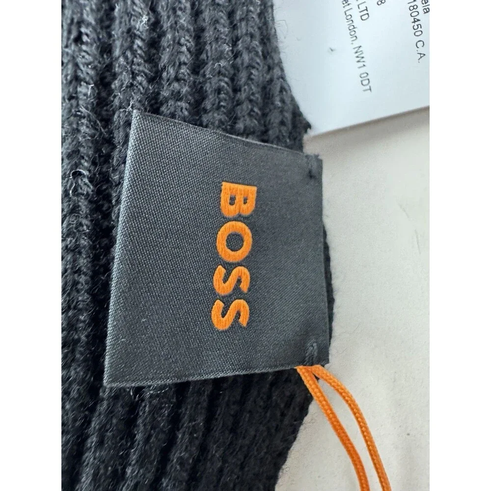 BOSS Hugo Boss Afox Wool Blend Logo Scarf NWT